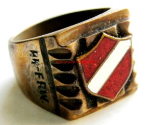 Waffen SS/ Anillo del "Capitán Janis Butkus" de la SS Latvia Legión en 1944